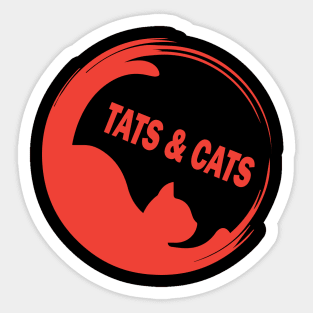 Tats & cats tee design birthday gift graphic Sticker